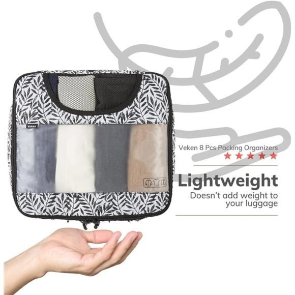 8Pcs Packing Cubes for Suitcases Organizer Bags Set for Travel Essentials Bags - Picture 7 of 7